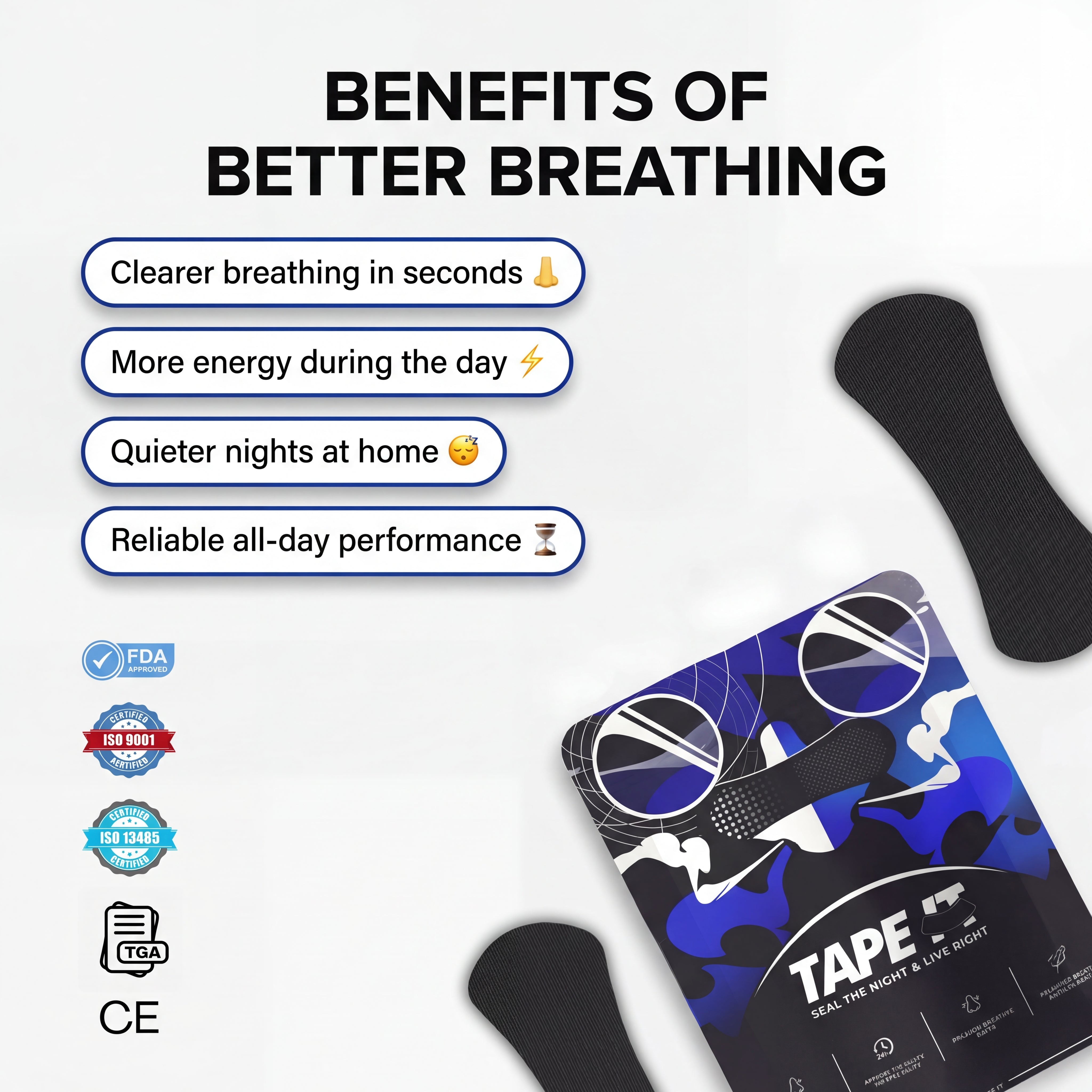 TAPE IT Improved Breathing Nasal Strips